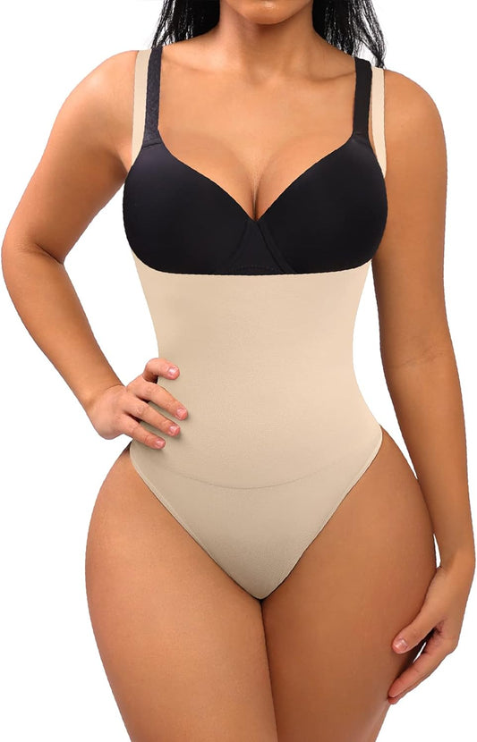Thong Shapewear for Women Tummy Control Seamless Body Shaper High Waisted Panties Slimming Underwear