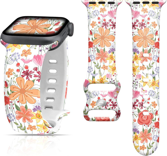Cute Silicone Watch Bands Compatible for Apple Watch Bands for Women 38Mm 40Mm 41Mm 42Mm 44Mm 45Mm 49Mm Iwatch Bands