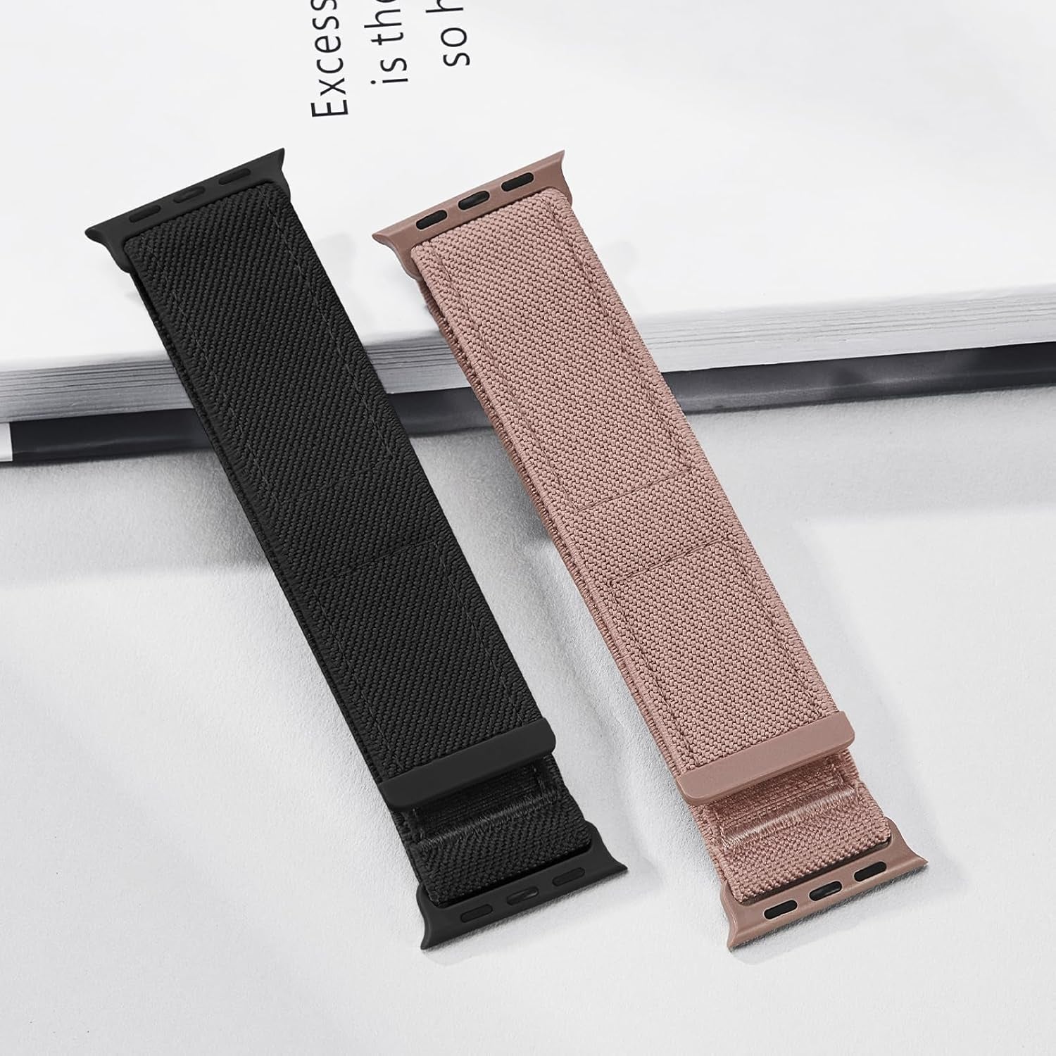 Sport Solo Loop Compatible with Apple Watch Band 38Mm 40Mm 41Mm 42Mm 44Mm 45Mm 49Mm, Lightweight Nylon Braided Wristbands Straps Women Men for Iwatch Series 9 8 7 6 5 4 3 2 1, Ultra 2, SE, 2 Pack