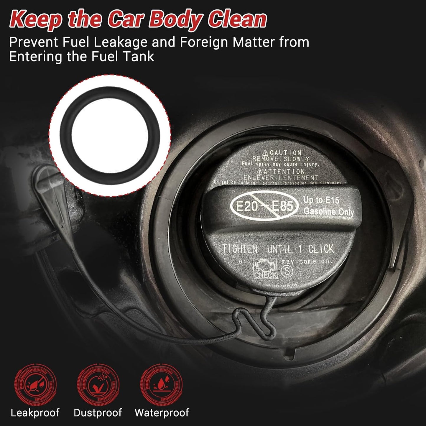 Gas Cap Fuel Cap 77300-07030 for 2014-2021 Toyota Venza Highlander Sienna Tacoma Camry RAV4 Corolla Avalon Tundra Sequioa,Lexus Ct200H UX200 Es300H ES350 Gs450H Nx300H RX350 LC500,77300-53030 Gas Caps