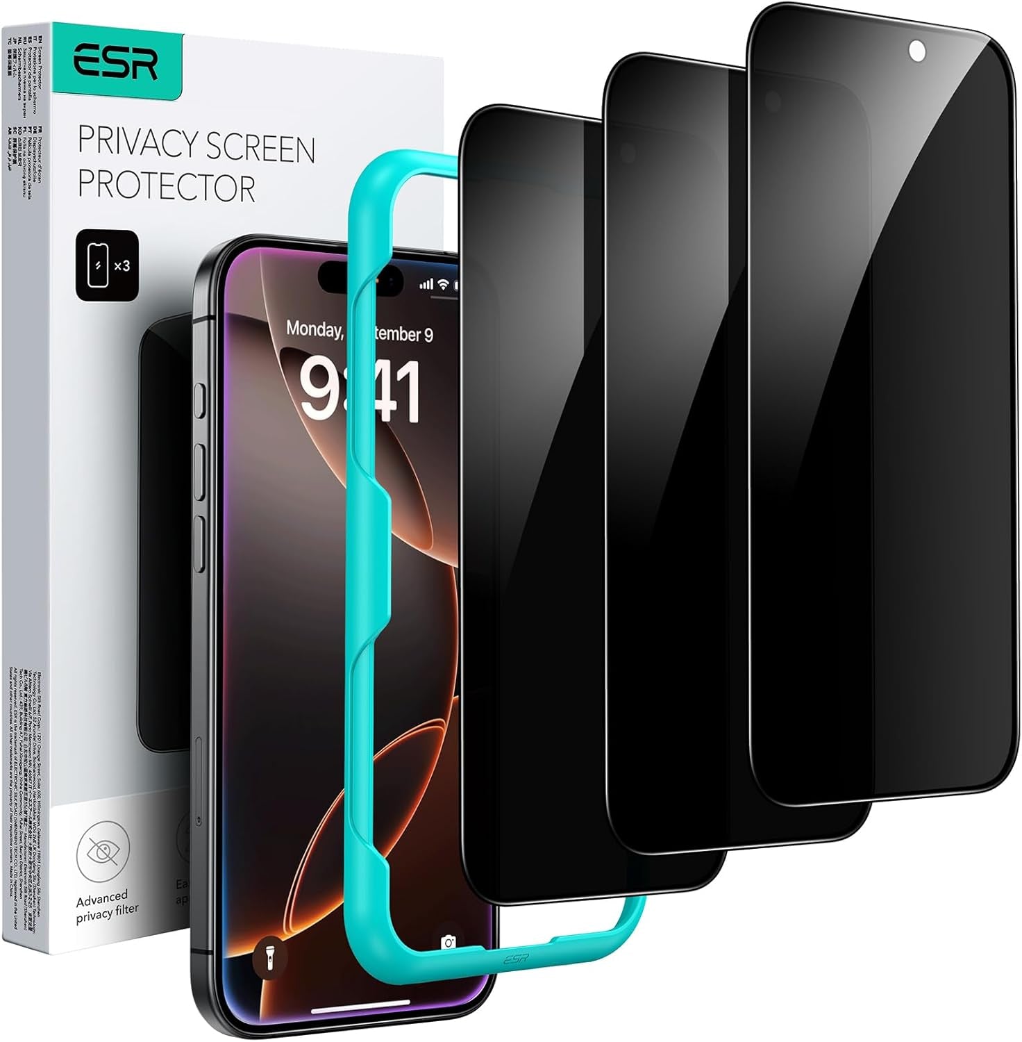 3 Pack for Iphone 16E/ Iphone SE 4/ Iphone 14/ Iphone 13/ Iphone 13 Pro Screen Protector, [9H Hardness] [Military Grade Shatterproof] Tempered Glass Film with Easy Installation Tool