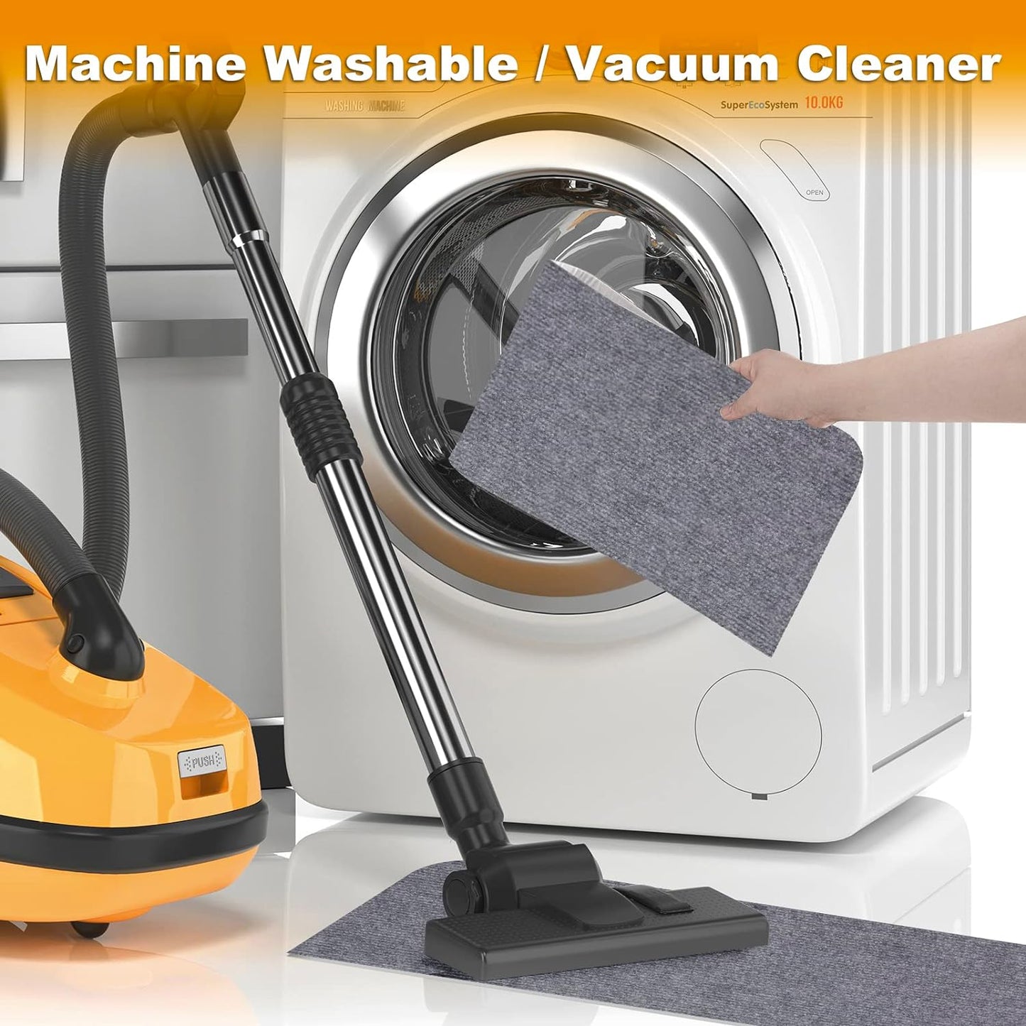 8X30In 15PCS Non-Slip Stair Treads Carpet, Self-Adhesive Stair Treads for Wooden Steps, Indoor Safety Staircase Step Treads, anti Slip Stair Runner Mats for Elders, Kids and Dogs (Light Grey)