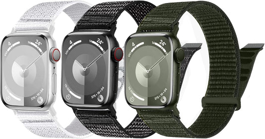 Bands Compatible with Apple Watch Band 38Mm 40Mm 41Mm 42Mm 44Mm 45Mm 46Mm 49Mm for Women Men,Nylon Watch Band for Iwatch Series 10/9/8/7/6/5/4/3/2/Se/Ultra/Ultra 2