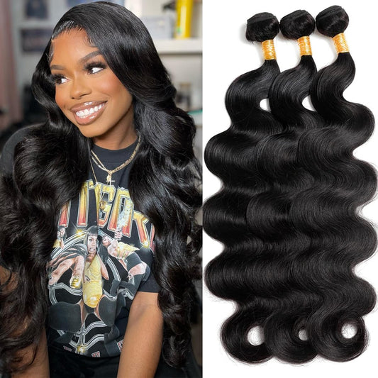 12A Human Hair Bundles Body Wave Bundles Human Hair 3 Bundles Human Hair 16 18 20 Inch Weave Bundles Human Hair 100% Unprocessed Brazilian Bundles Human Hair Bundles Deals Human Hair