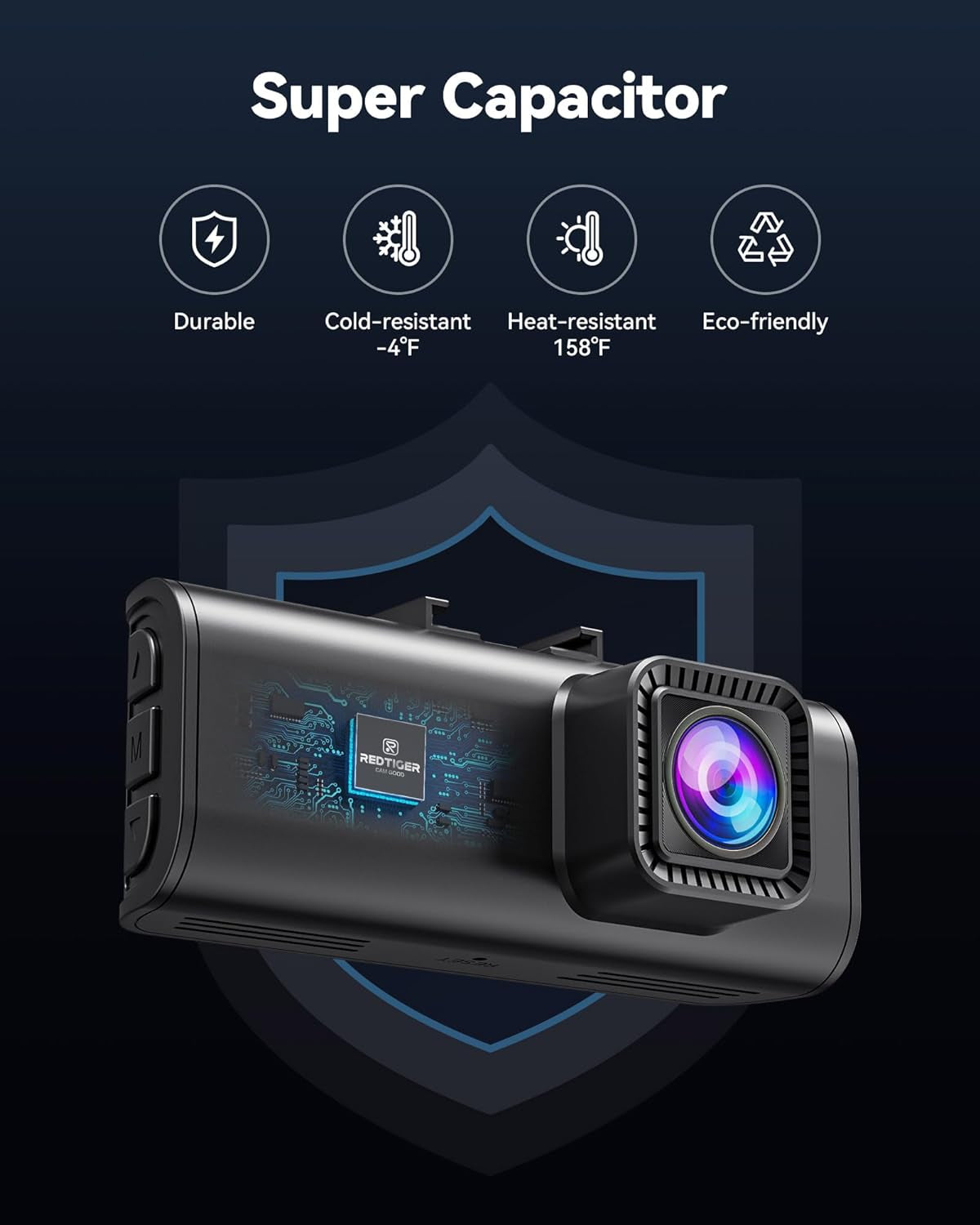 Dash Cam Front Rear, 4K/2.5K Full HD Dash Camera for Cars, Included 32GB Card, Built-In Wi-Fi GPS, 3.16” IPS Screen, Night Vision, 170°Wide Angle, WDR, 24H Parking Mode