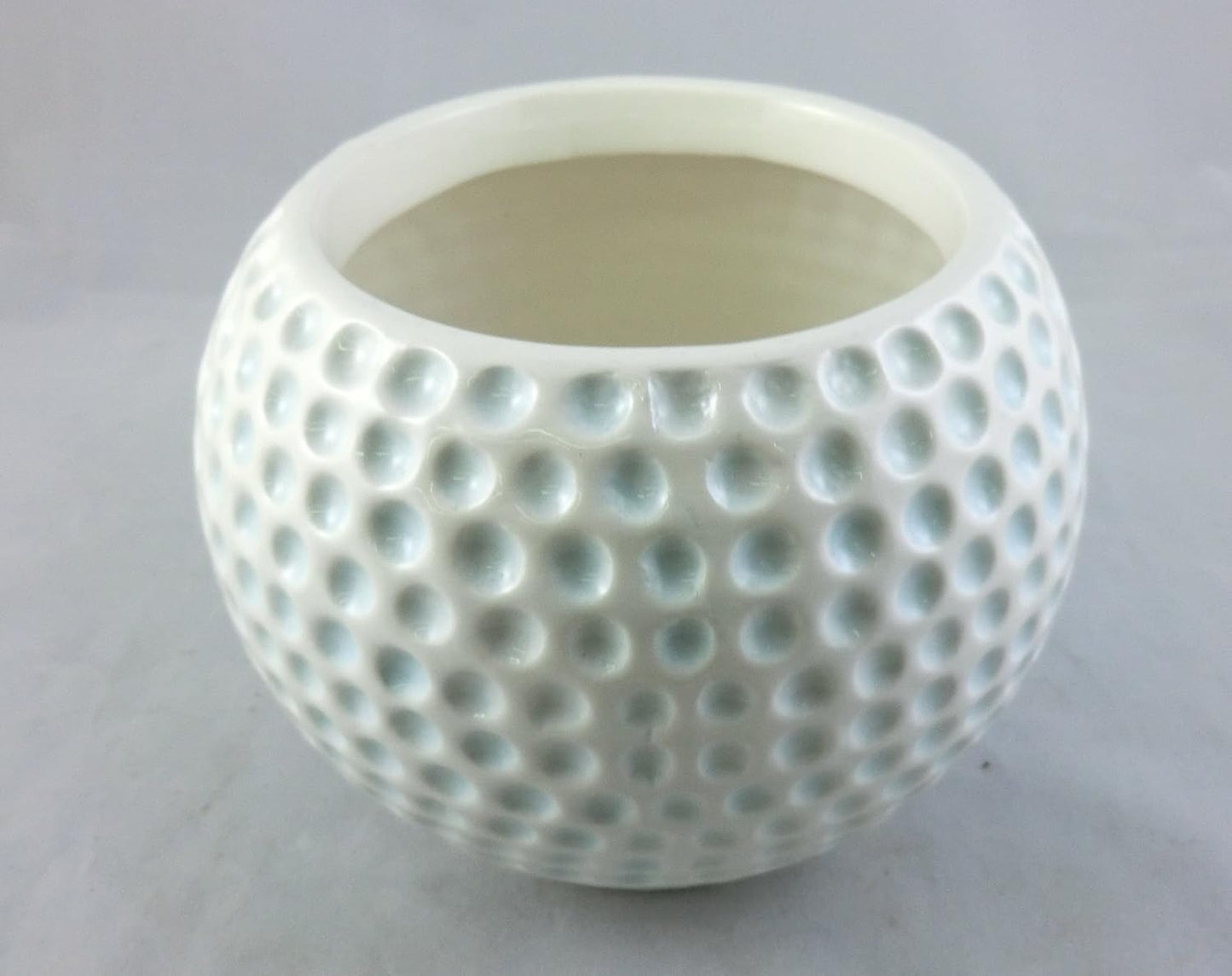 Ceramic Golf Ball Planter or Flower Arrangement Vase, 3-3/4-Inch