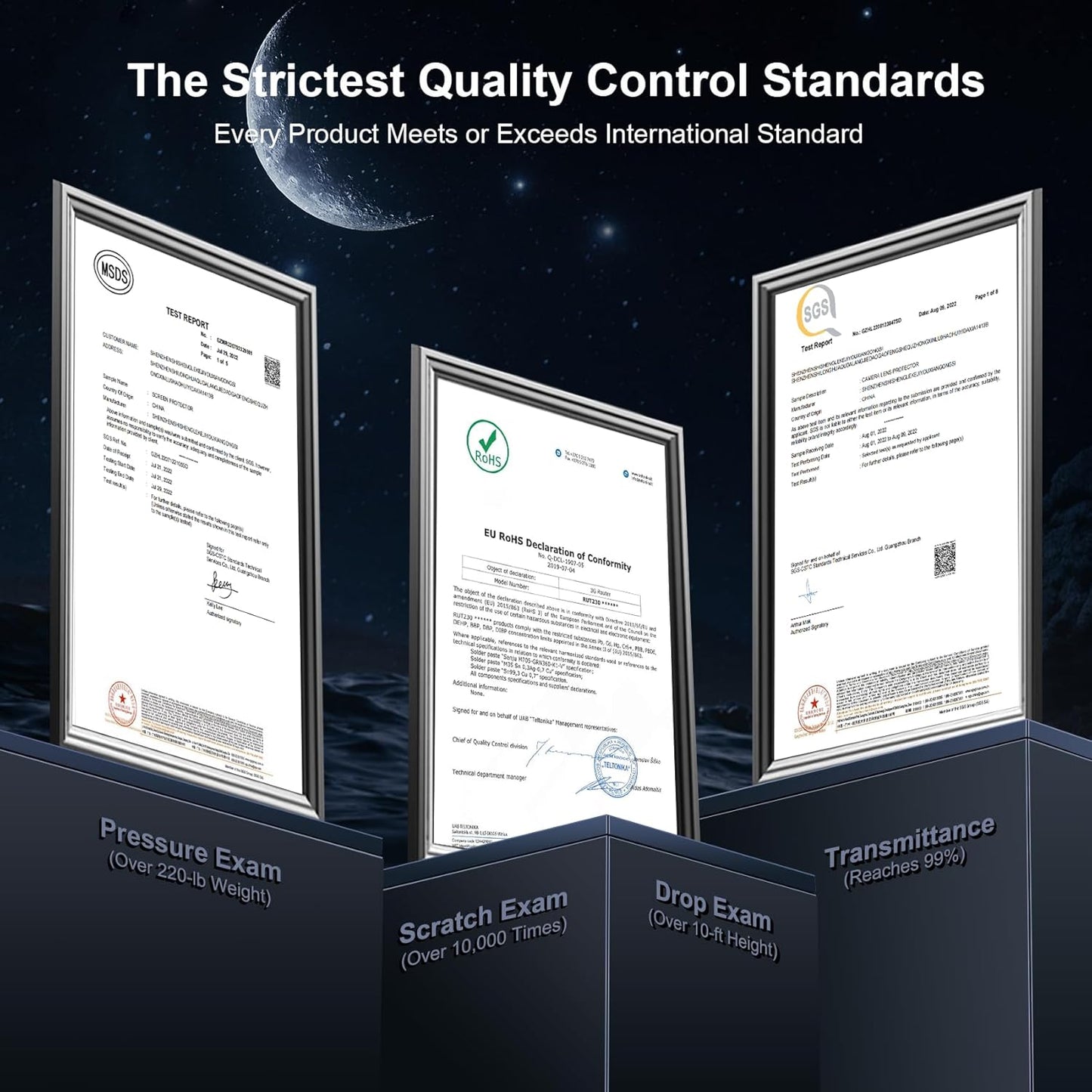 for Iphone 16 Screen Protector with Camera Lens Protector, [Military Grade Shatterproof], Top 9H+ Tempered Glass, Full Edge Coverage, Ultra Durable, with Easy Installation Tool [3+3 Pack]