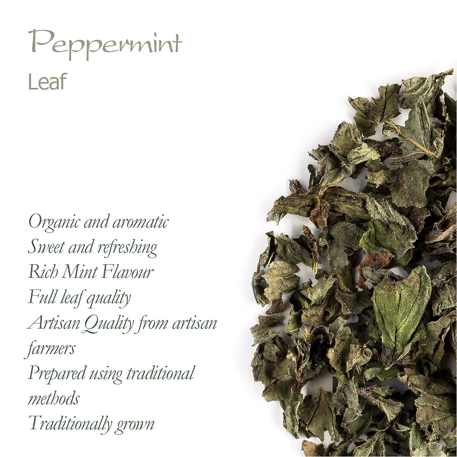 Peppermint Tea Loose Leaf Pure Organic Herbal - Dried Loose Leaf Pepper Mint - Mentha Piperita - Dried Peppermint Leaves Pepperment Leaves Peppermint Tea Leaves Pepperment Leaves Peppermint Herb TLBH