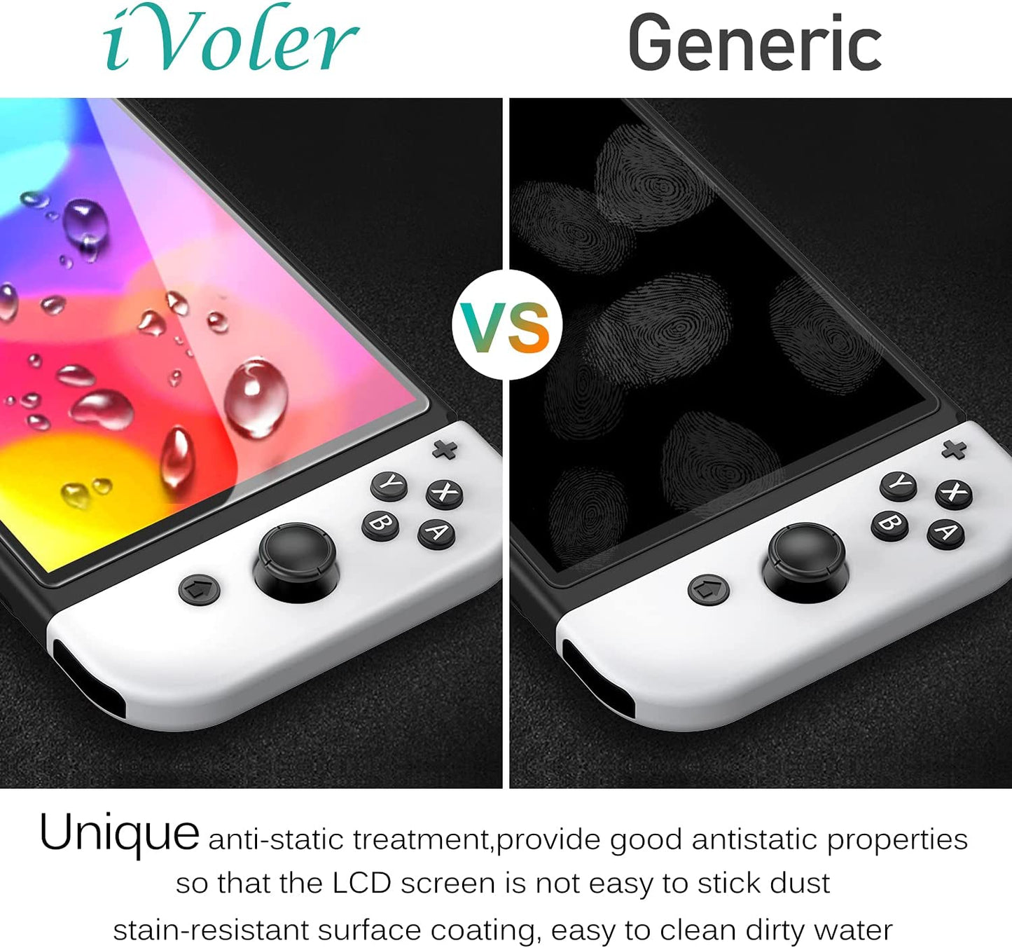 4-Pack Tempered Glass Screen Protector Designed for Nintendo Switch OLED Model 2021&2023 with [Alignment Frame] Transparent HD Clear[Updated Version] Screen Protector for Switch OLED 7''