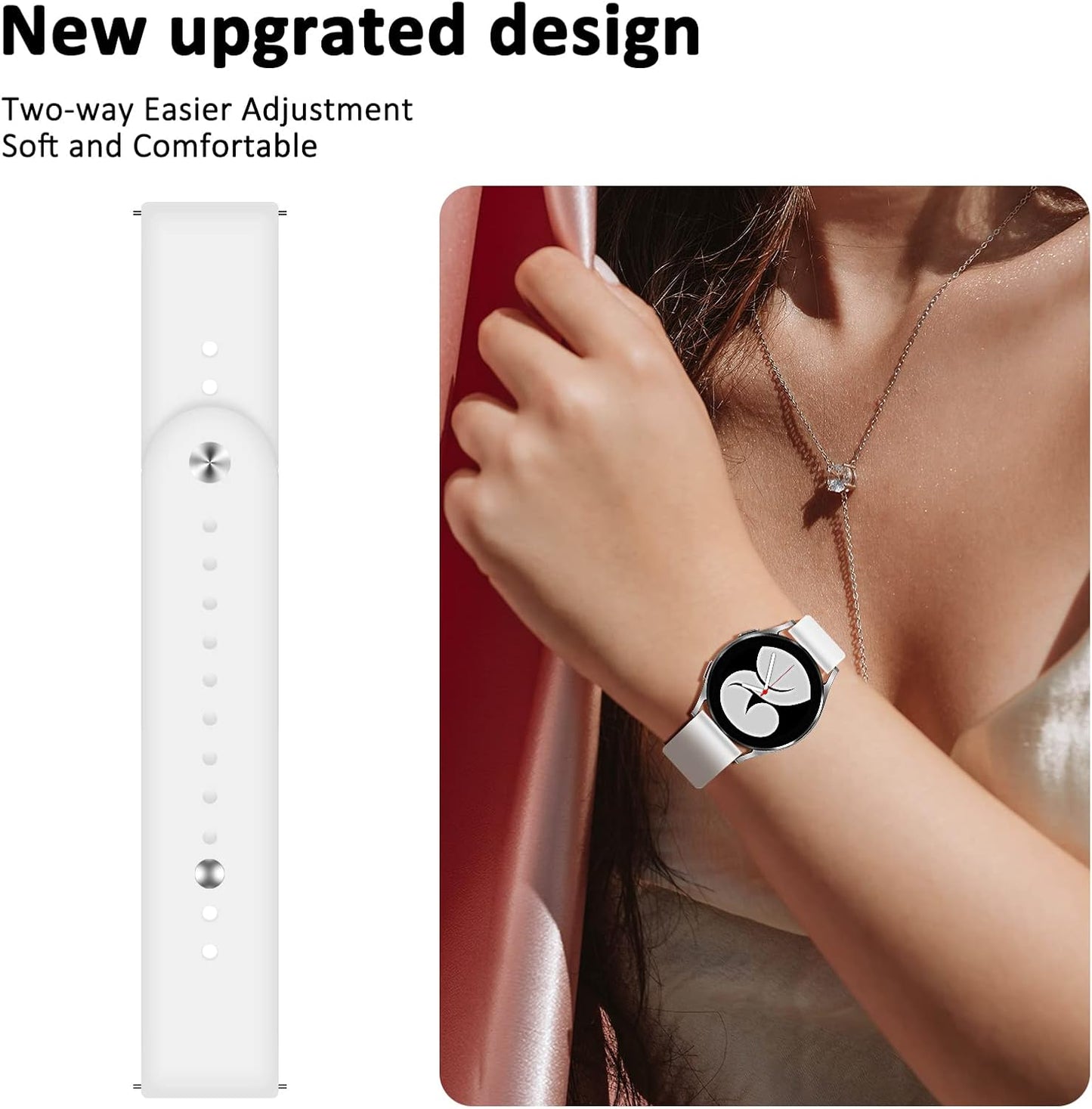 Soft Breathable Silicone Strap Compatible with Samsung Galaxy Watch 3 45Mm, 22Mm Sport Silicone Wristband for Samsung Gear S3 Classic/Frontier
