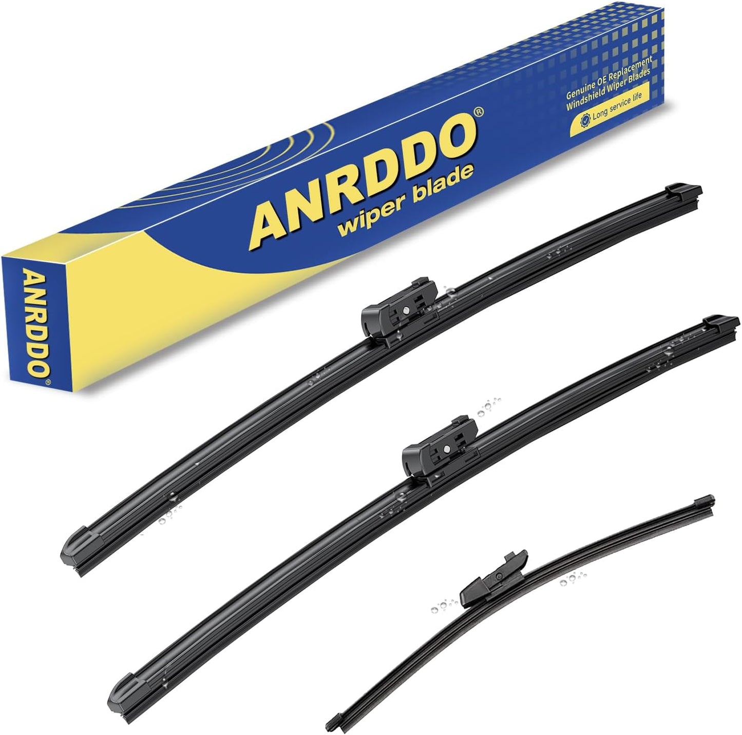3 Wipers Factory Replacement for Toyota Rav4 2013-2018 Original Equipment Windshield Wiper Blades Set 26"+16"+10" (Set of 3)