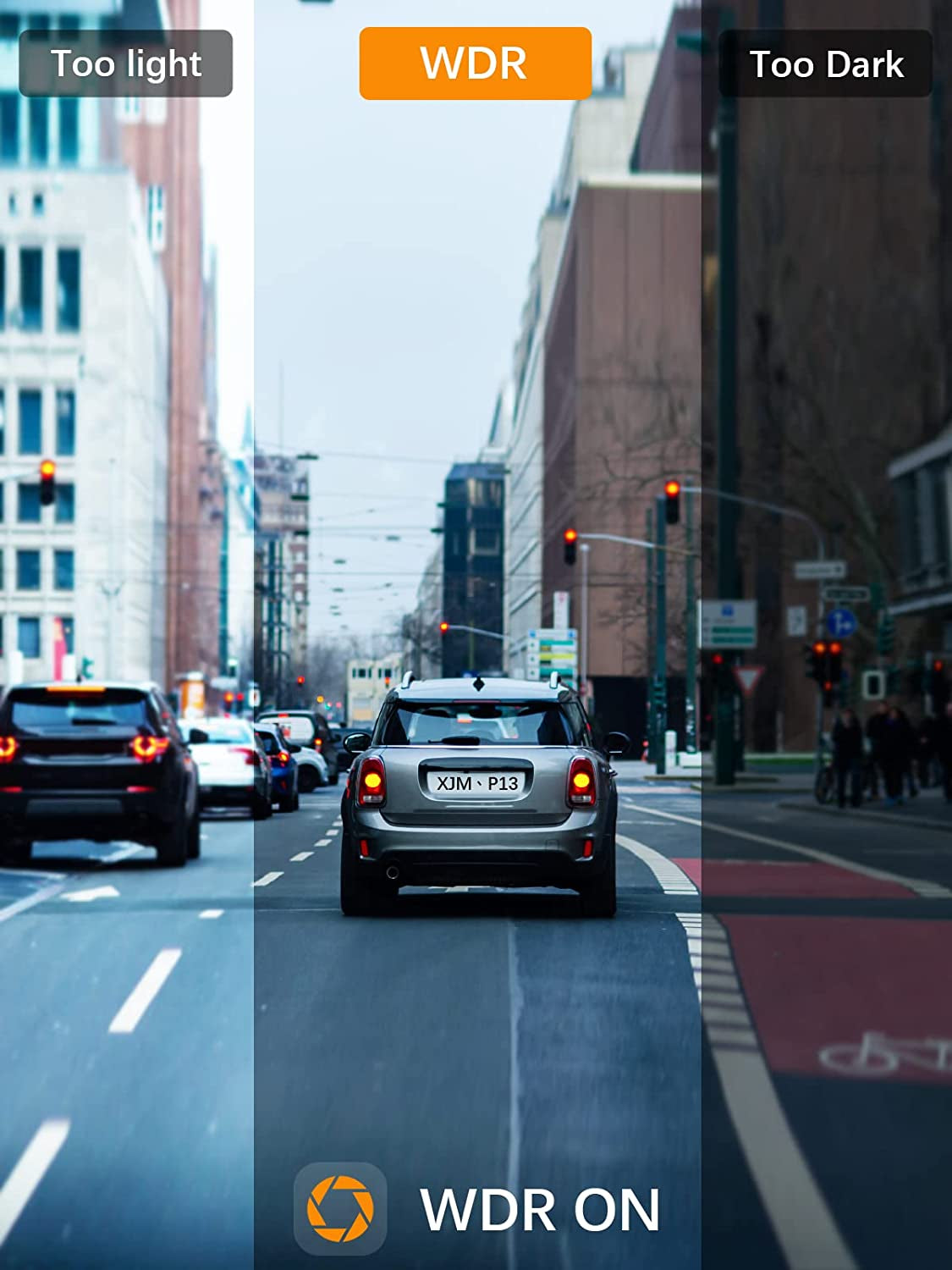 Dash Cam Wifi FHD 1080P Car Camera, Front Dash Camera for Cars, Mini Dashcams for Cars with Night Vision, 24 Hours Parking Mode, WDR, Loop Recording, G-Sensor, APP, Support 128GB Max