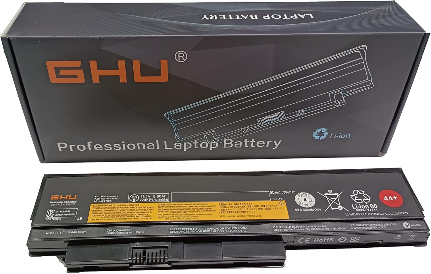 New Battery 44++ 9-Cell 94 WH 0A36307 0A36282 0A36283 0A36283 0A36307 Compatible with Lenovo Thinkpad Notebooks X220 X220I X230 0A36281 45N1027 45N1029