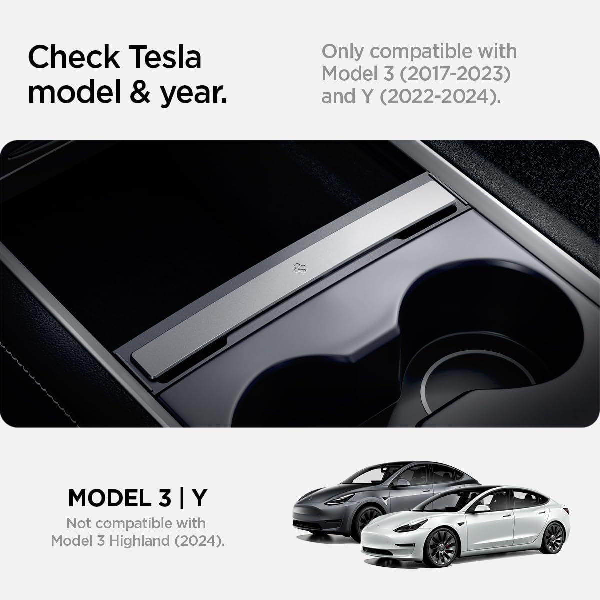 Cable Organizer Station Designed for Tesla Model 3 and Y 2024/2023/2022 [Not Compatible with Model 3 2024 Refresh] [Cable Not Included]