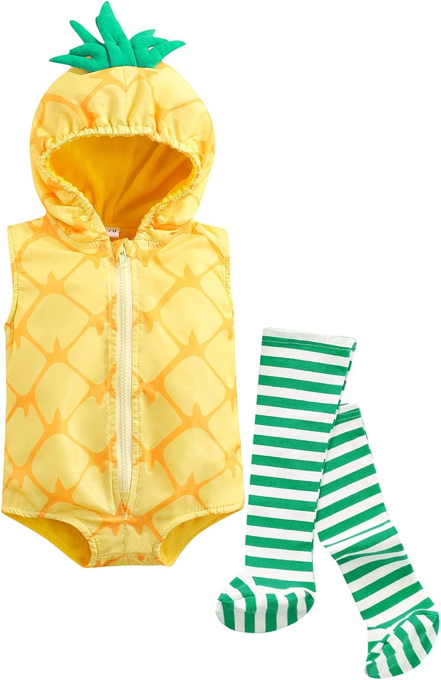 Baby Halloween Costumes Funny Cartoon Hoodie Romper with Leg Warmers Infant Newborn Fall Outfit