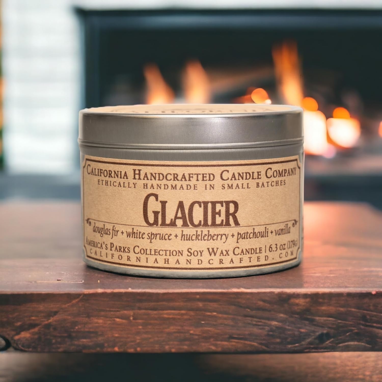 Glacier National Park Soy Candle | Douglas Fir, White Spruce, Huckleberry Scent | Essential Oils, Woodsy Decor, National Parks Gifts Natural Soy Wax, Handmade Gifts, Made in USA