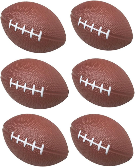 1 Dozen 4" Foam Mini Football Stress Balls, Mini Sport Balls, Superbowl Decoration Party Favor, Football Themed Party Supplies (Football)