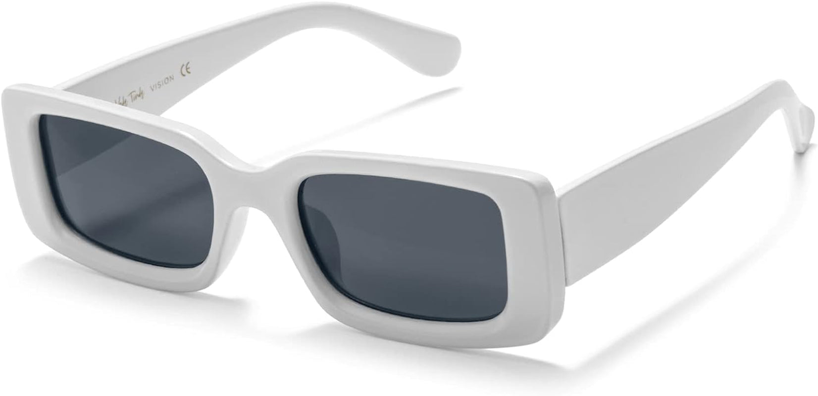 Rectangle Sunglasses Men Tinted Polarized Big Square Retro 90S Vintage Y2K Glasses for Women UV Protection