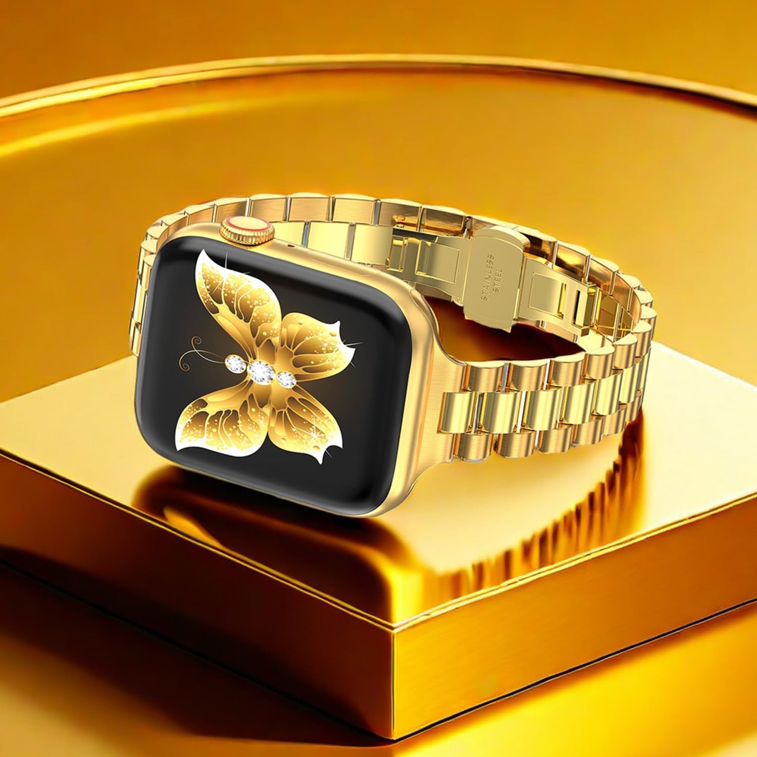 Compatible with Apple Watch Band 38Mm 40Mm 41Mm Women Men, Metal for Iwatch Band Series 9/8/7/6/5/4/3/2/1/SE