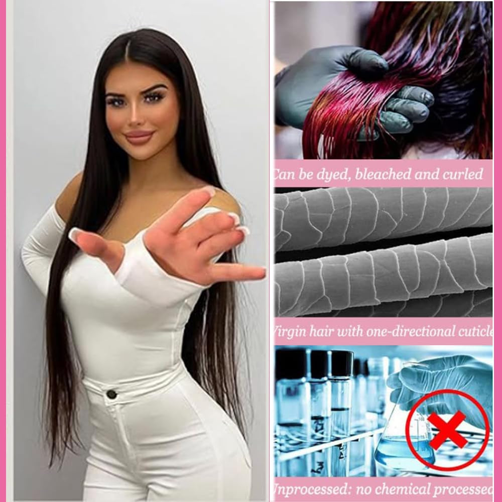 Straight Bundles Human Hair 18 20 22 Lnch Human Hair Bundle 12A 100% Unprocessed Brazilian Straight Wave Bundles Human Hair Natural Black Color 3 Bundles Human Hair