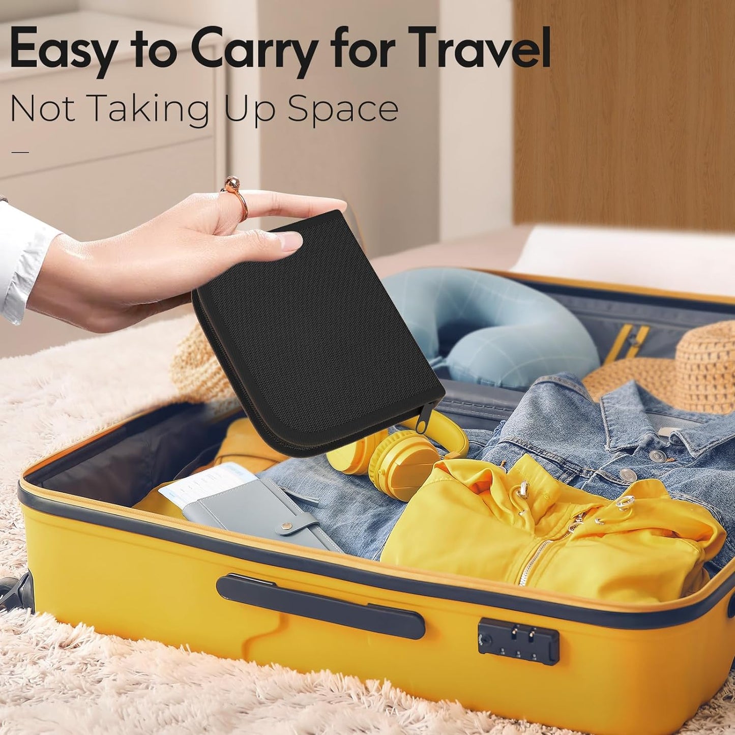 Sewing Kit Stocking Stuffers Gifts for Women Men Adults Kids Teens Mom Grandma Beginner Kids Traveler, Portable Sewing Supplies Accessories Contains Thread, Needle, Scissors (Black, M)