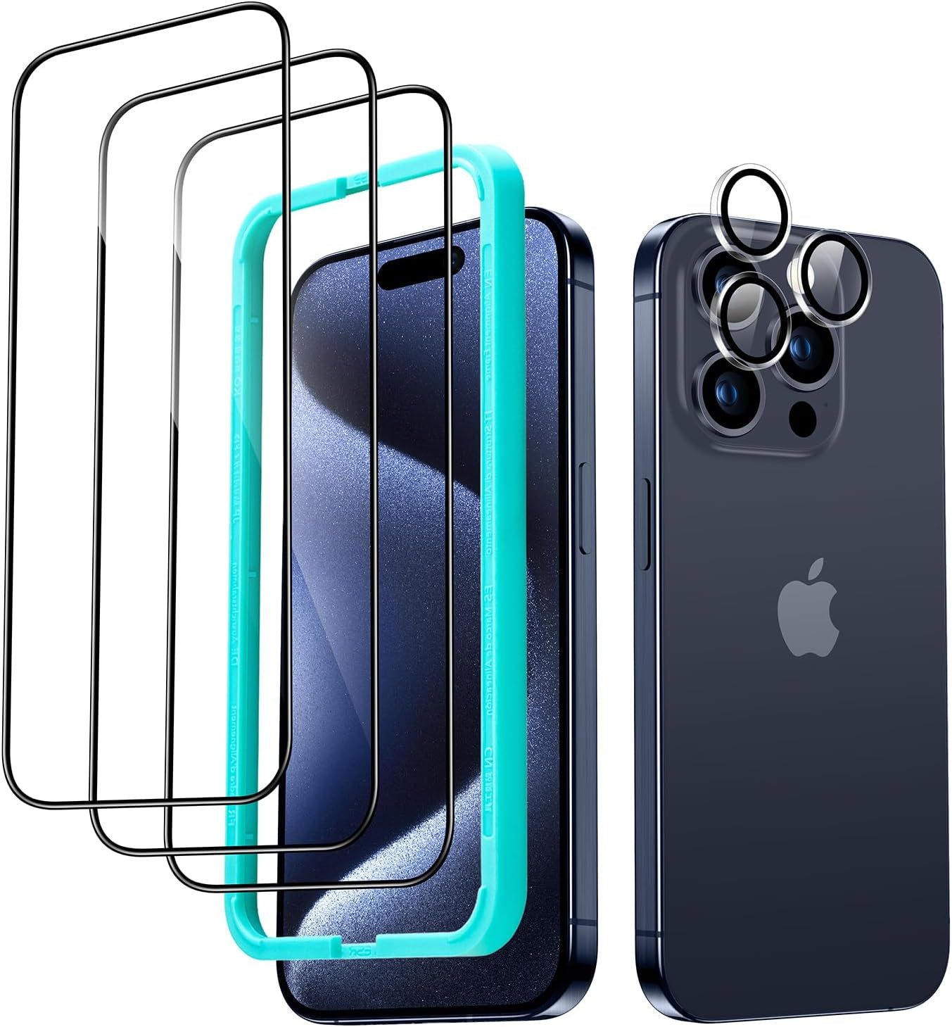 3 Pack for Iphone 16E/ Iphone SE 4/ Iphone 14/ Iphone 13/ Iphone 13 Pro Screen Protector, [9H Hardness] [Military Grade Shatterproof] Tempered Glass Film with Easy Installation Tool