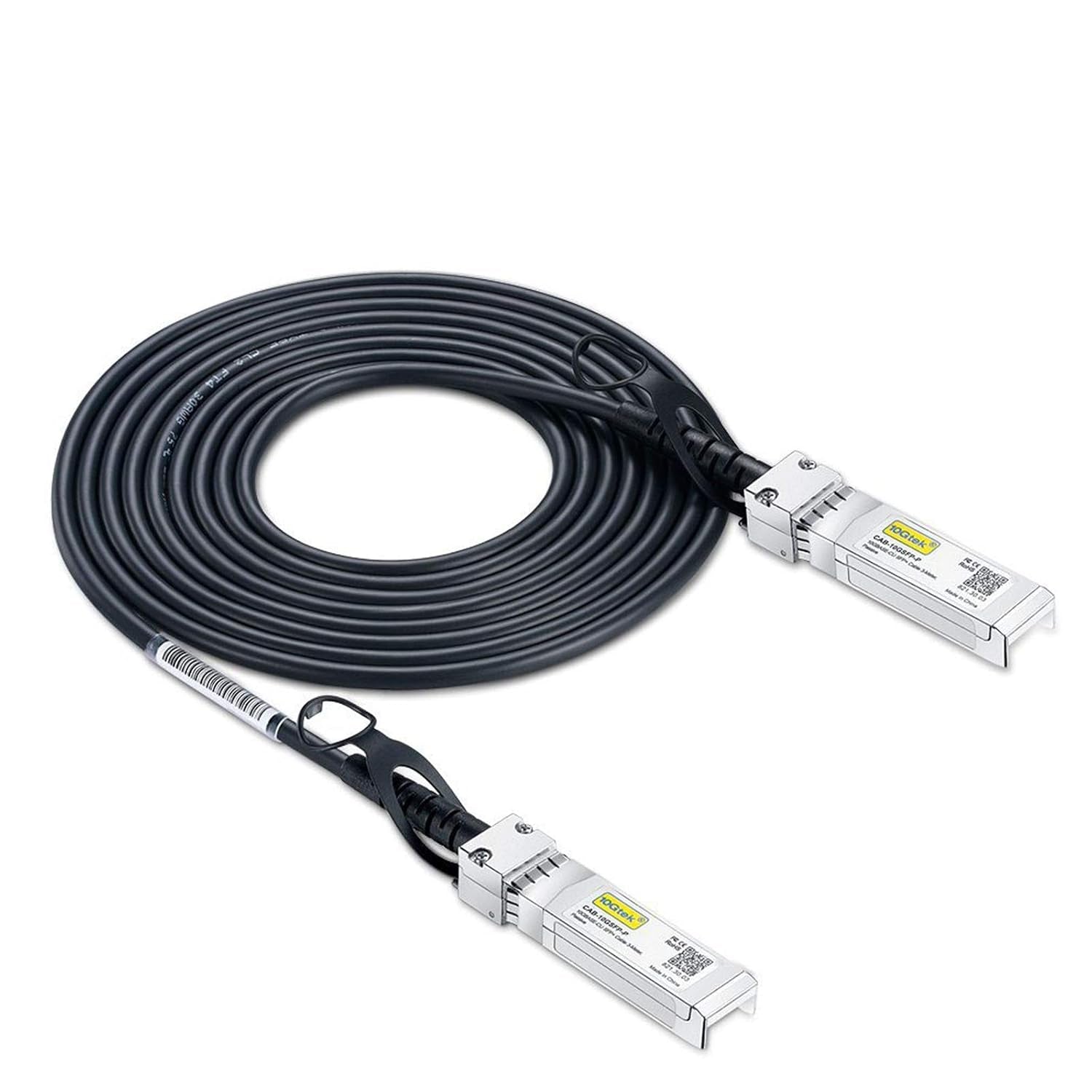 SFP+ DAC Twinax Cable - 10GBASE-CU Passive Direct Attach Copper SFP Cable for Cisco SFP-H10GB-CU2M, Ubiquiti Unifi UC-DAC-SFP+, Meraki, Fortinet, D-Link, 2-Meter(6.6Ft) | 0.25-12M Optional