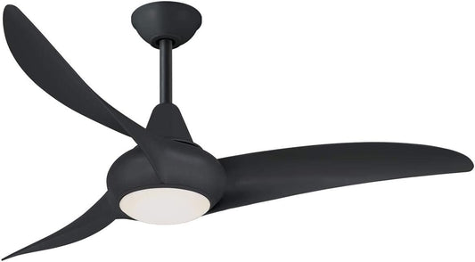F845-CL Light Wave 44" Ceiling Fan with LED Light and Remote Control in Coal Finish