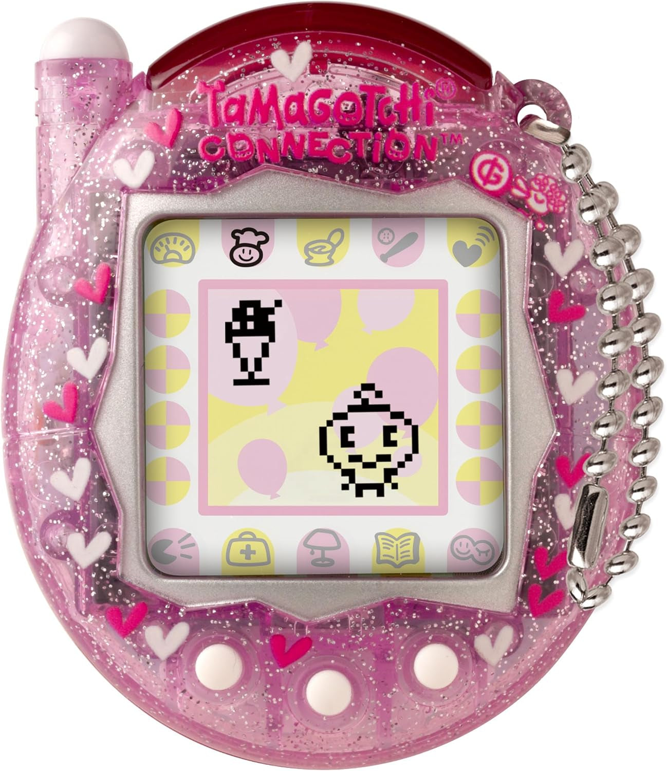 Bandai Connection Digital Pet Pink Glitter Shell Virtual Pet Electronic Toy with Infra-Red Connection for Shared Fun | Kids Toys for Girls and Boys Are Great Japanese Gifts BanUK