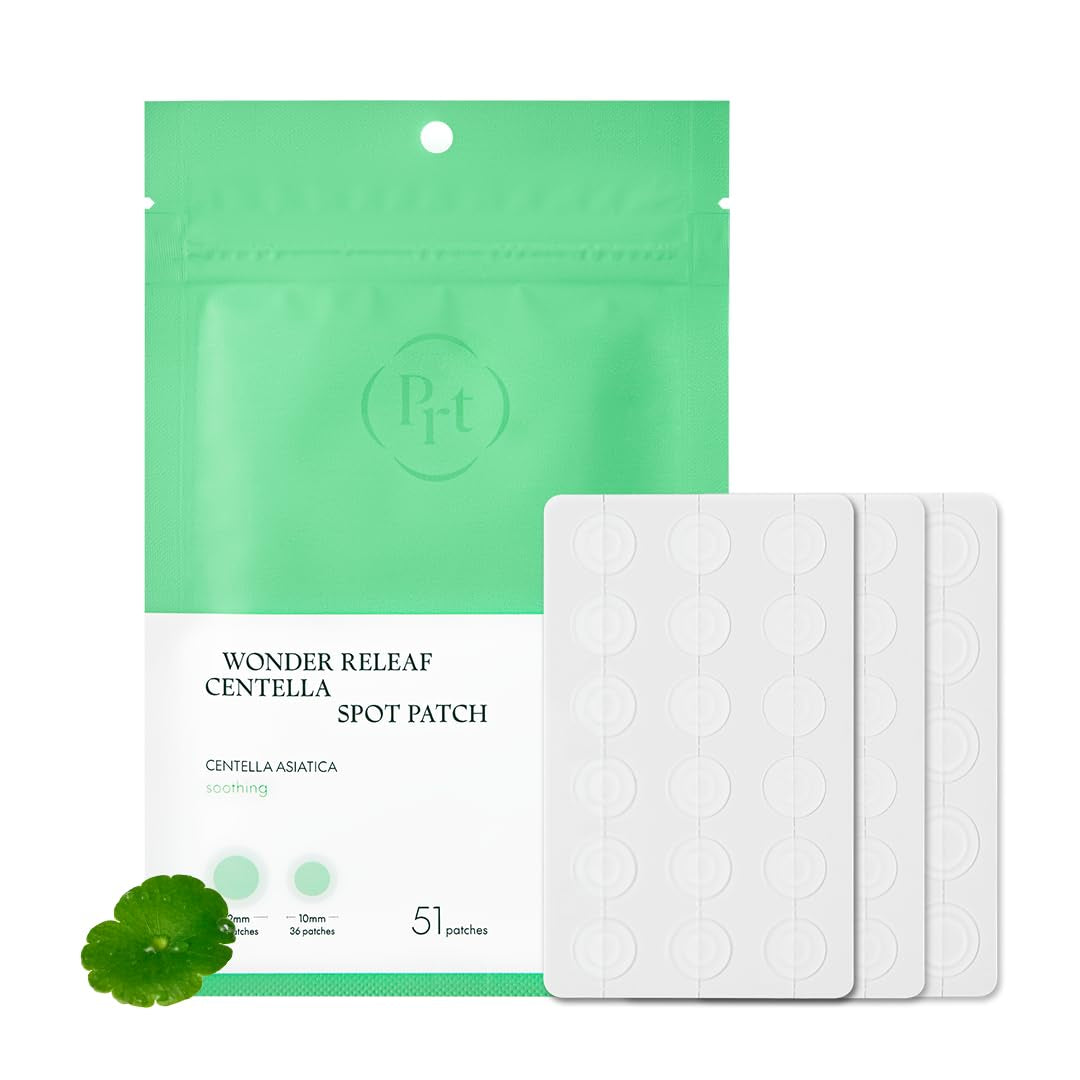 SEOUL Wonder Releaf Centella Spot Patch, Korean Centella, for Sensitive Skin, Soothing, Pimple Patches for Face, Spot Stickers, K-Beauty, 51 Count