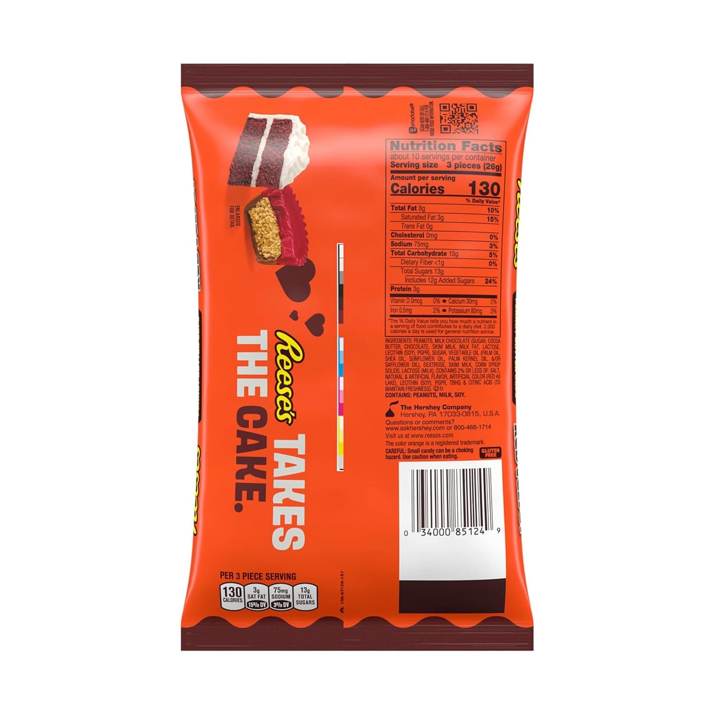 Miniatures Milk Chocolate and Red Velvet Flavored Creme Peanut Butter Cups, Valentine'S Candy Bag, 9.3 Oz