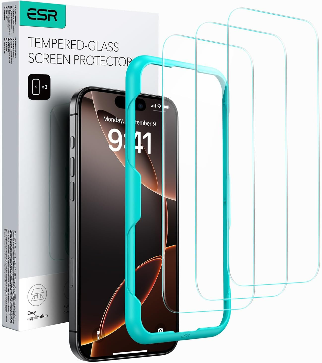 3 Pack for Iphone 16E/ Iphone SE 4/ Iphone 14/ Iphone 13/ Iphone 13 Pro Screen Protector, [9H Hardness] [Military Grade Shatterproof] Tempered Glass Film with Easy Installation Tool