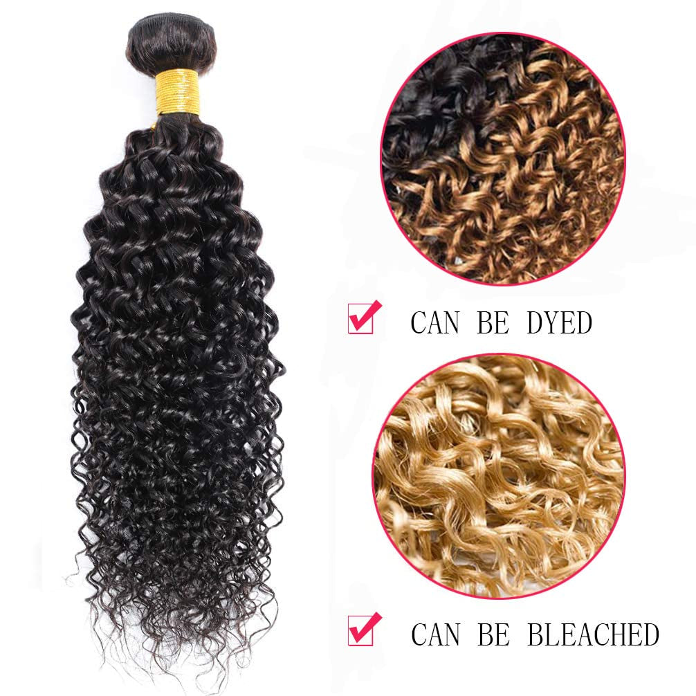 Kinky Curly Bundle Human Hair 10 Inch 8A Unprocessed Virgin Remy Kinky Curly Human Hair 1 Bundle Virgin Hair Kinky Curly 1 Bundle (100G) Natural Color (10") …