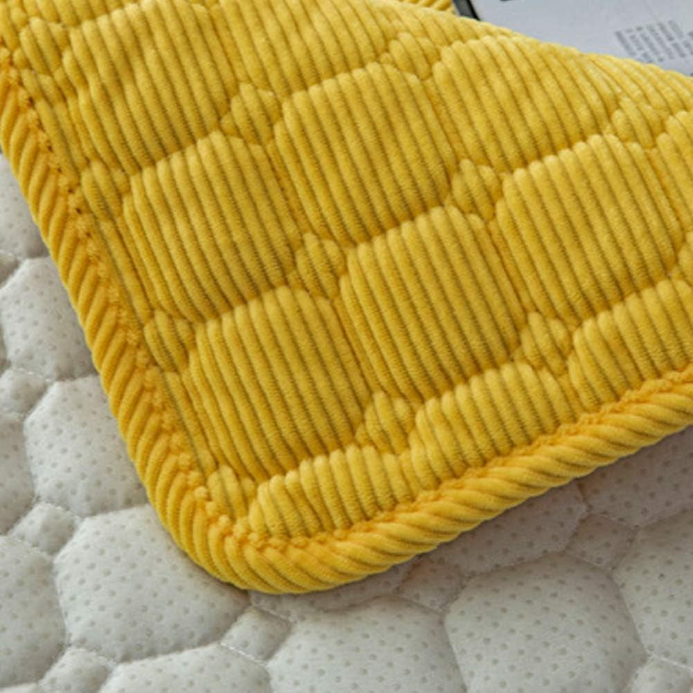 Bay Window Cushion Seat Indoor, Farmhouse Window Seat Cushions Indoor for Bedroom, Non Slip Pads/Bay Window Sill Bench Cushions, 27.55 X 59.05 Inches, Yellow