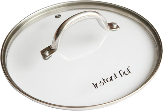 Tempered Glass Lid, 9.1-In, 6-Qt, Cooking Pot Lid, Stainless Steel Handle and Rim, Clear