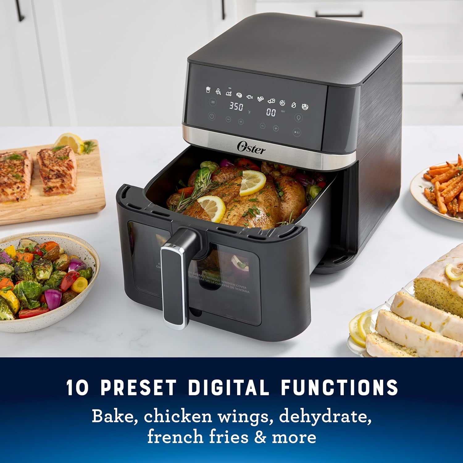 Air Fryer, 6 Quart Digital Air Fryer, Large Air Fryer with Window