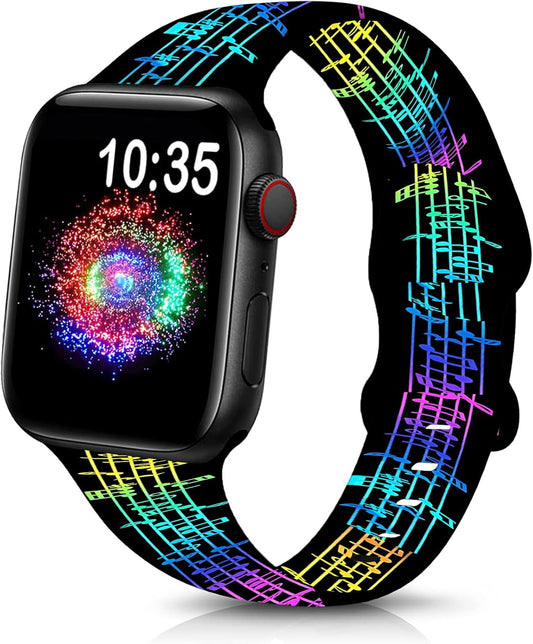 Cute Sport Wristband Compatible with Apple Watch Band 40Mm 44Mm 46Mm 41Mm 45Mm 38Mm 42Mm 49Mm,Soft Silicone Replacement Strap for Iwatch Series 10 9 Ultra SE 8 7 6 5 4 3 2 1 for Women Men