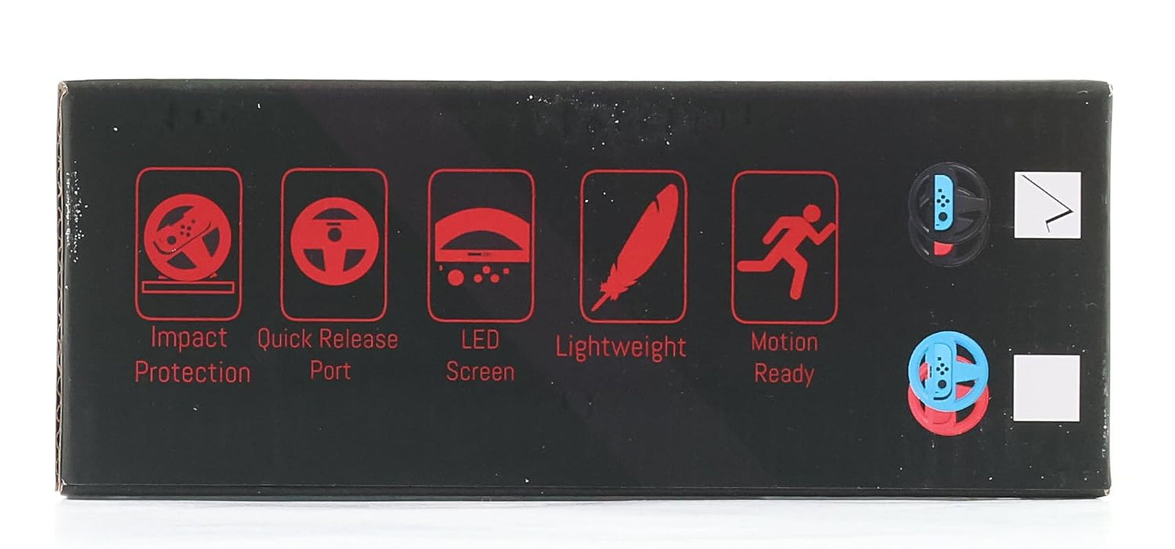 Steering Wheels for Nintendo Switch & OLED Console Joycons, Racing Wheels for Mario Kart 8 Deluxe [Mariokart Switch Steering Wheel Joycon Controller Attachment Accessories]-Twin Pack [2X Black]