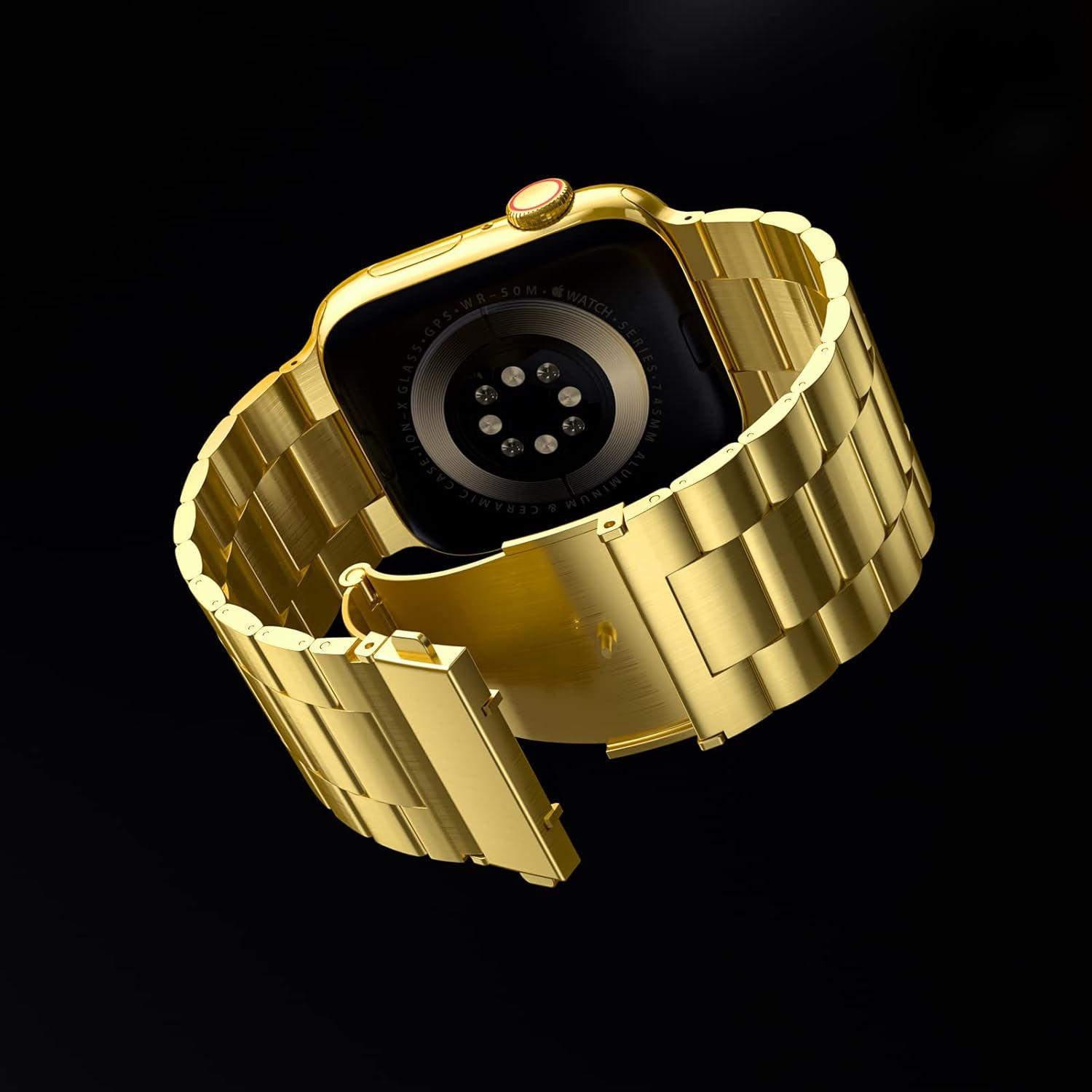Stainless Steel Apple Watch Band for Apple Watch 49Mm 45Mm 44Mm 42Mm 41Mm 40Mm 38Mm, Waterproof Iwatch Band for Iwatch Series 9 8 7 6 5 4 3 2 1 SE Ultra for Women Men