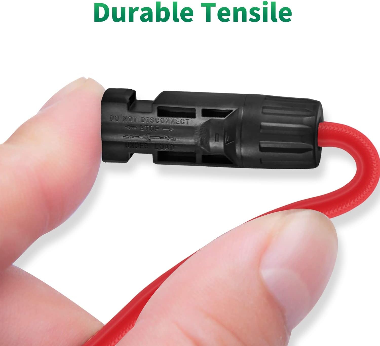 2 Pairs Solar Connectors Y Branch Parallel Adapters 10AWG Cable for Solar Panel (Red & Black)
