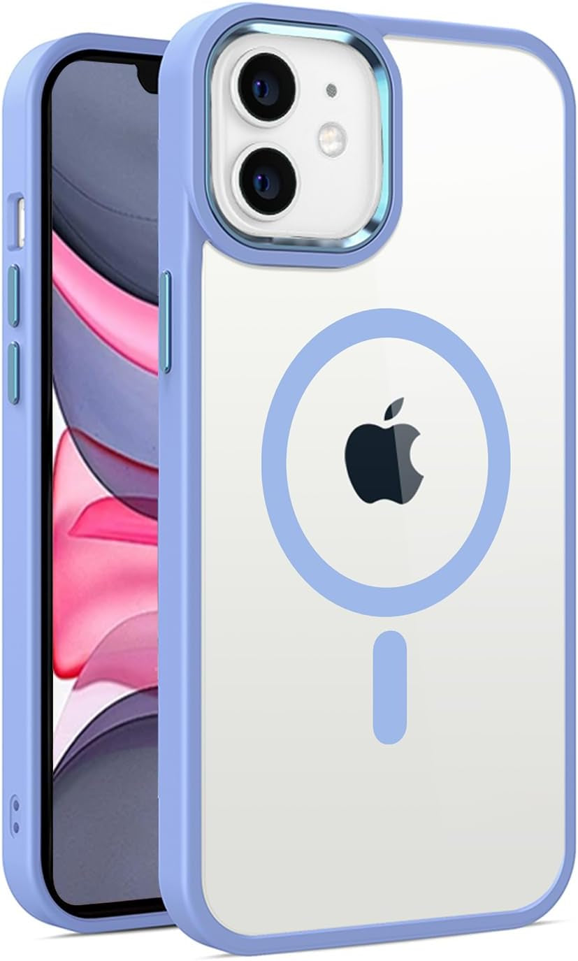 2025 New Magnetic for Iphone 16E Case,Compatible with Magsafe,Military Grade Drop Tested, Shockproof Matte Translucent Hard Back Slim Protective Case.Black Magnetic Circle.
