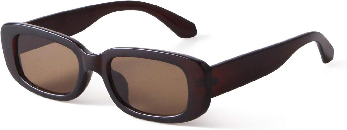 Rectangle Sunglasses for Women Men Retro 90S Sunglasses Womens Trendy Rectangular Sun Glasses Y2K Unisex Stylish 2025