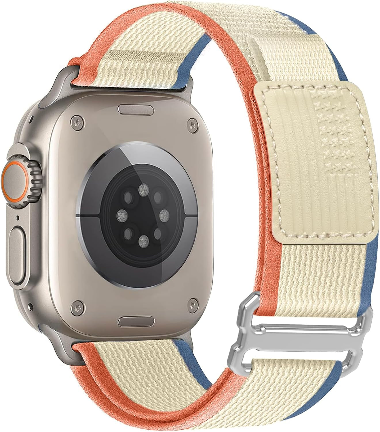 Trail Loop Nylon Band - Compatible with Apple Watch Ultra 2 Band/Ultra Band 49Mm 45Mm 44Mm Men Women, Braided Elastic Weave Sport Strap for Iwatch Ultra 2, Iwatch Ultra Series 10 46Mm SE/9/8/7/6/5/4