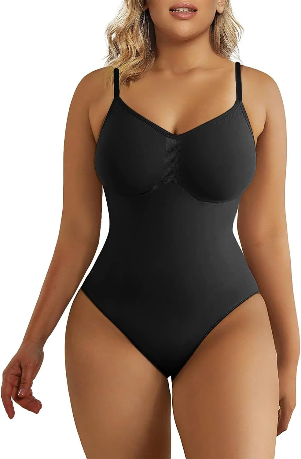 Women'S Shapewear Bodysuit Tummy Control Body Shaper Seamless Sculpting Snatched Waist Body Suit