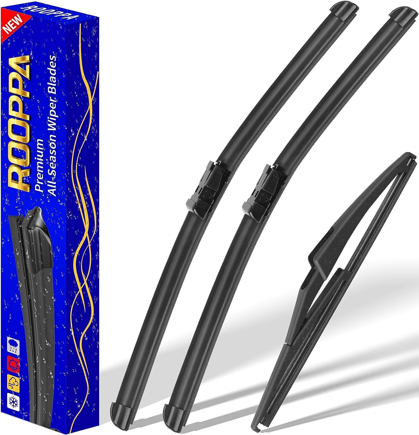 3 Wipers Replacement for 2012-2016 Honda CRV CR-V, Windshield Wiper Blades Original Equipment Replacement - 26"/16"/13" (Set of 3) U/J HOOK