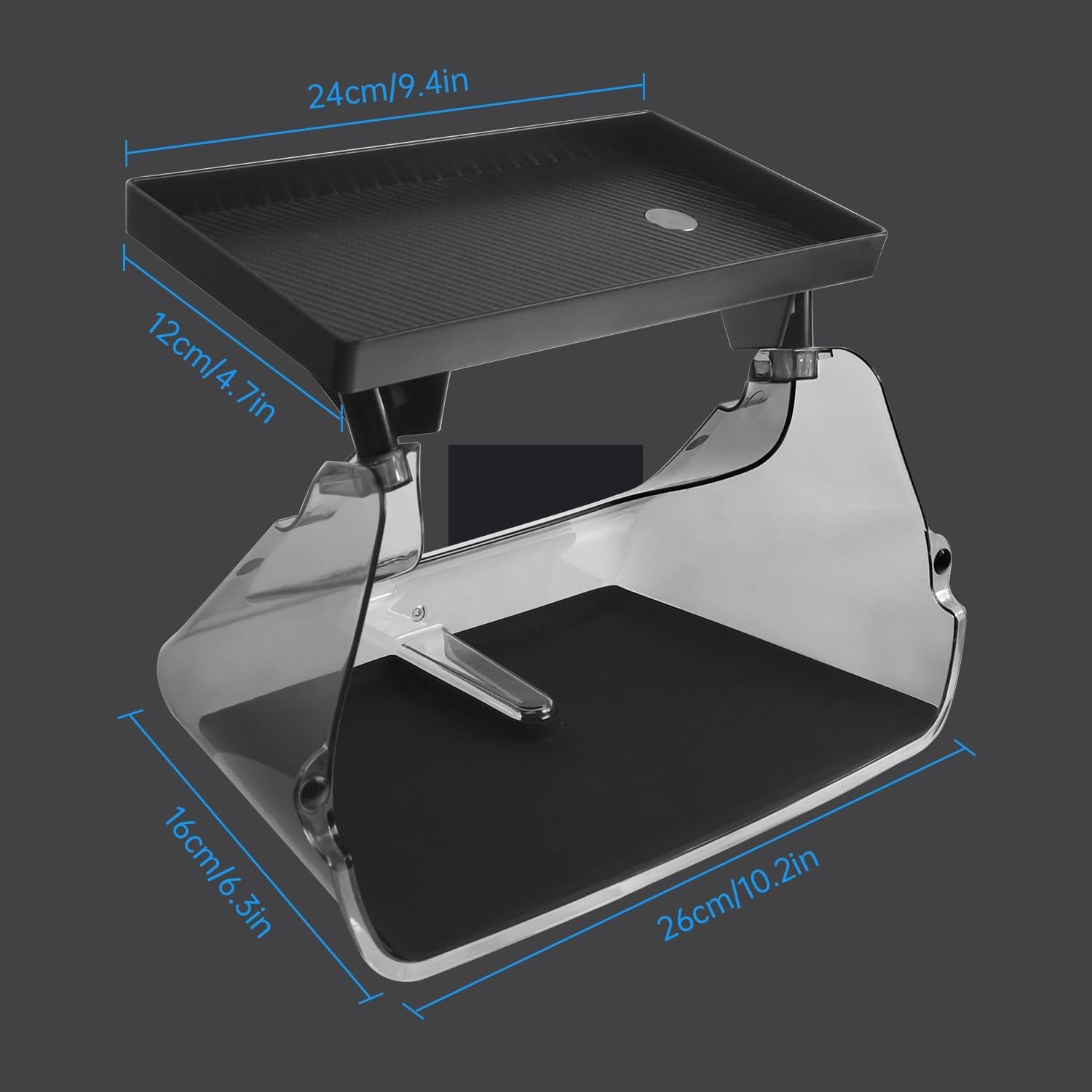 Center Console Organizer Tray for Tesla Model Y Accessories 2024-2020 Model 3 2023-2016, Magnetic under Screen Storage Box behind Screen Tray, Dashboard Organizer Tissue Holder, Easy Install