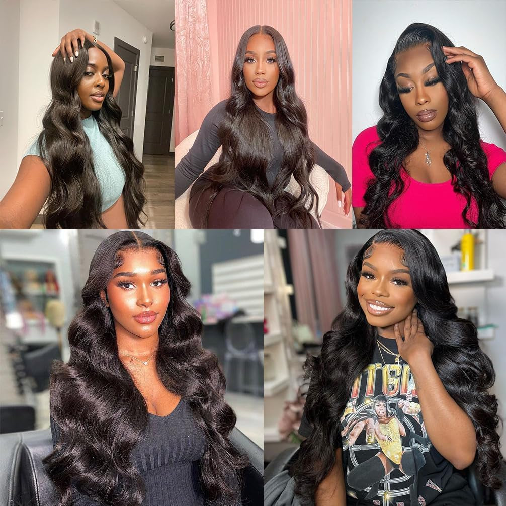 12A Human Hair Bundles Body Wave Bundles Human Hair 20 22 24 26 Inch 4 Bundles 100% Unprocessed Brazilian Virgin Hair Deals Quick Weave Bundles Human Hair Extension Natural Color