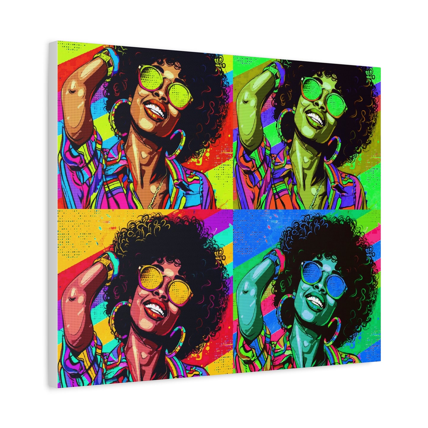 BLACK BEAUTY COLORFULL ANDY WARHOL STYLE Matte Canvas, Stretched, 1.25"