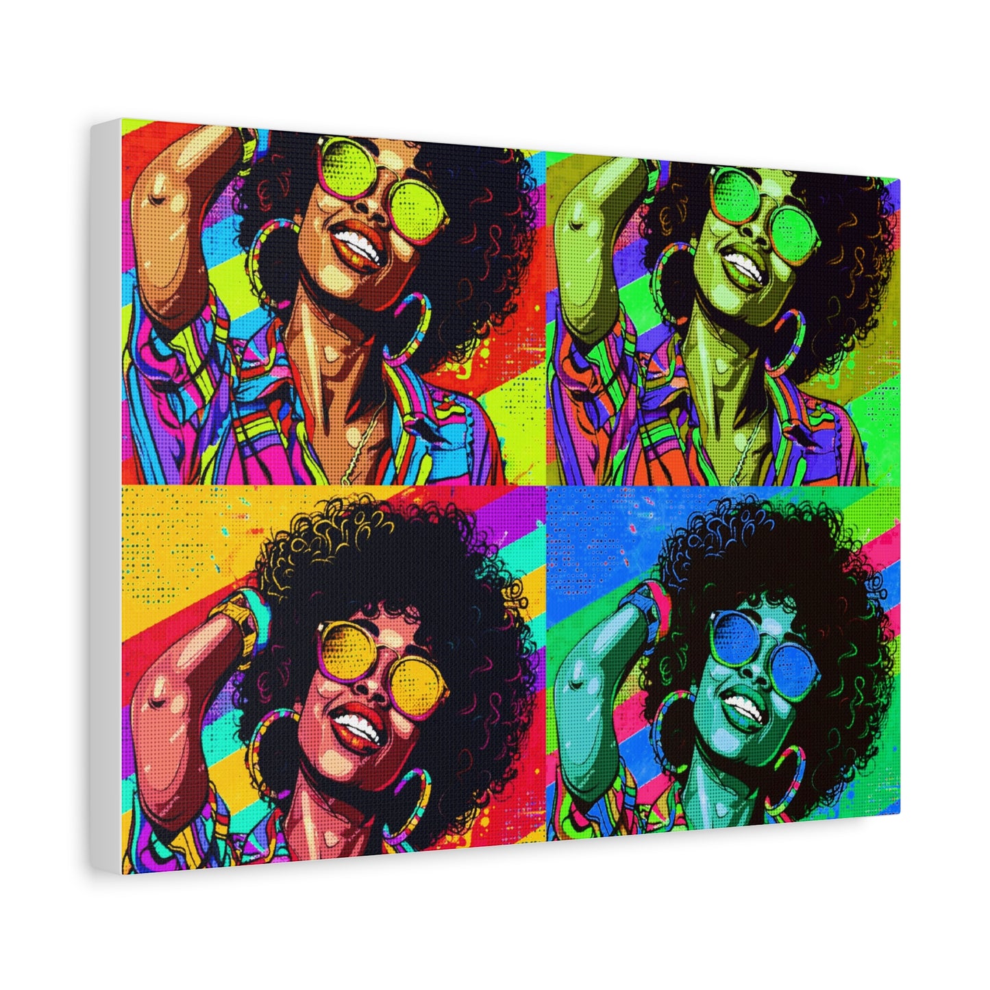 BLACK BEAUTY COLORFULL ANDY WARHOL STYLE Matte Canvas, Stretched, 1.25"