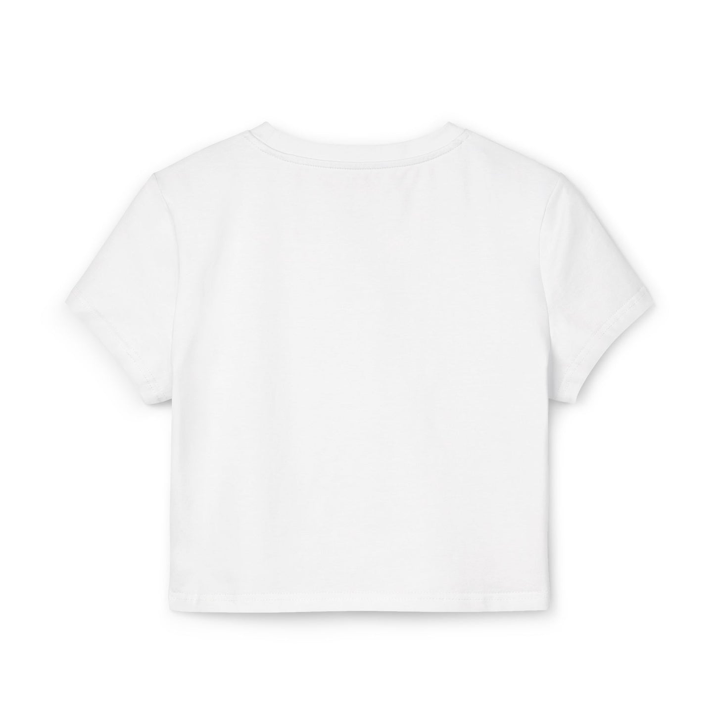 Vibrant Graphic Women's Baby Tee - Colorful Floral Face Design